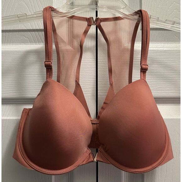 Victoria's Secret Other - Victorias Secret Front Clasp Lined Dusty Rose Demi Bra Size 32DD NEW